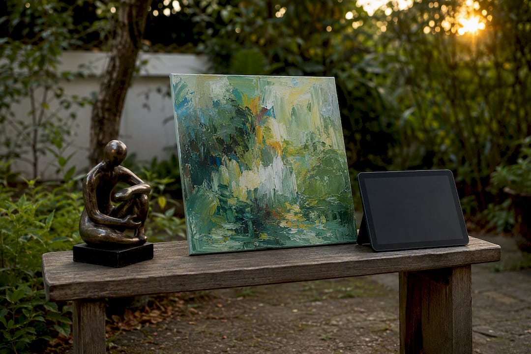 Different art mediums materials side by side