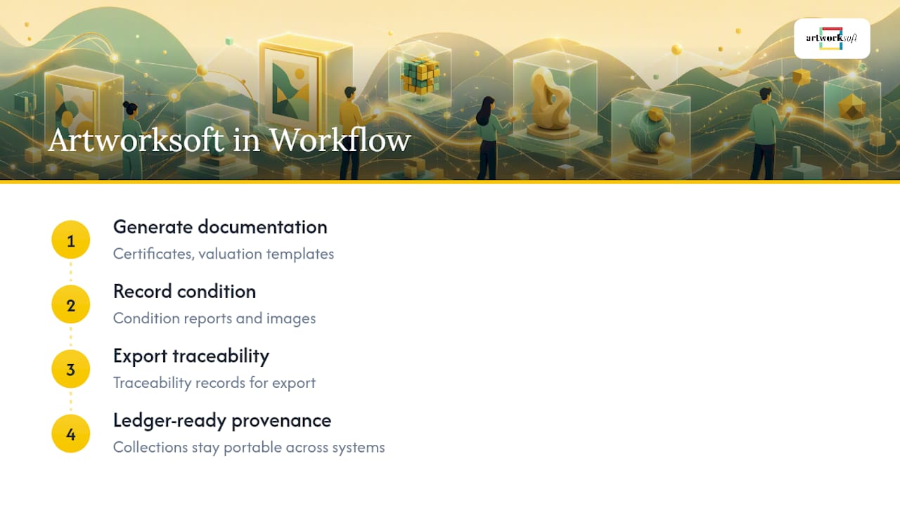 Artworksoft's Role in Provenance-Ready Documentation — overview diagram