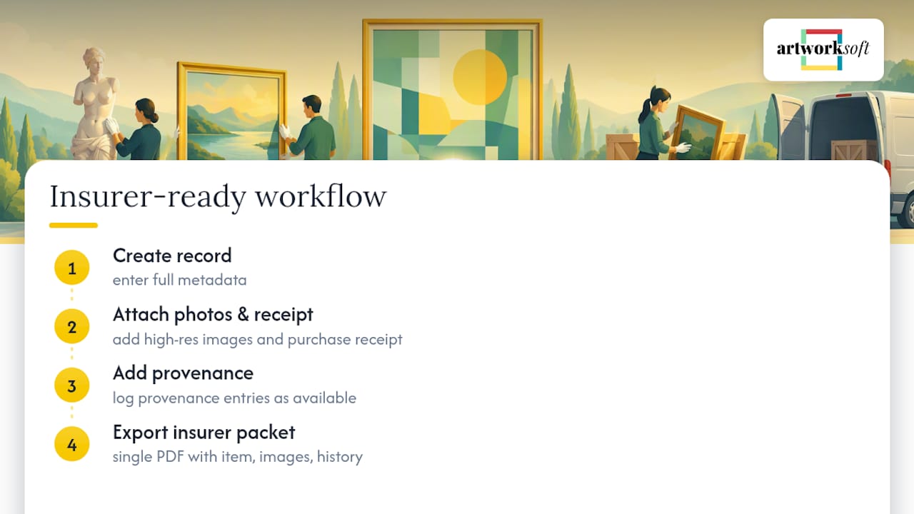 Four stages of an insurer-ready packet workflow