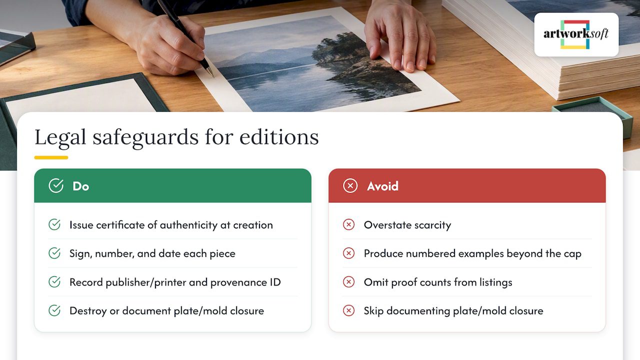Legal standards that protect against edition fraud — overview diagram
